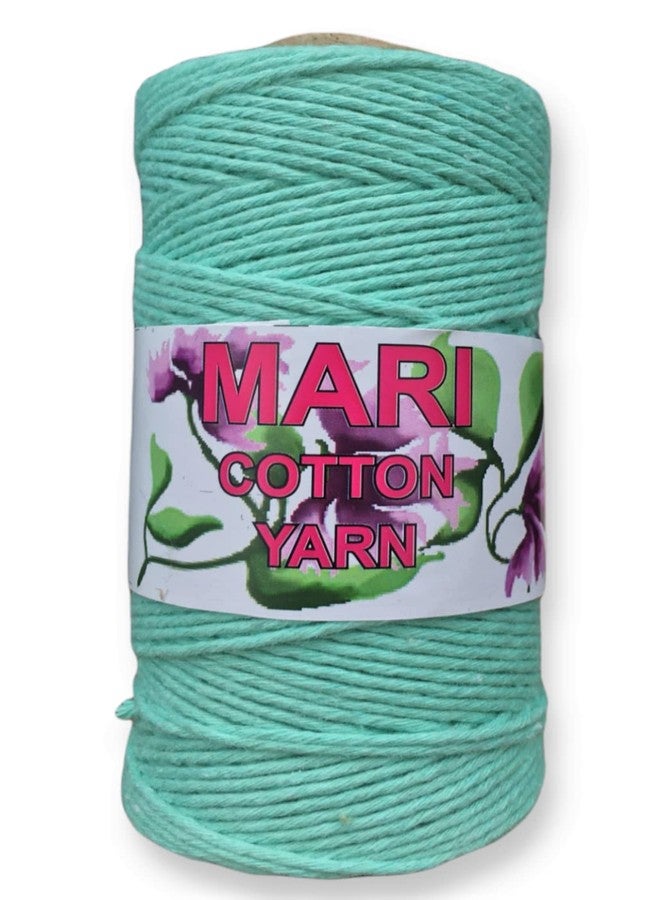 MARI - Recycled Cotton Crochet Yarn - Medium Thicker - Light Green - 100 Grams - 125 Metres. - Image 1